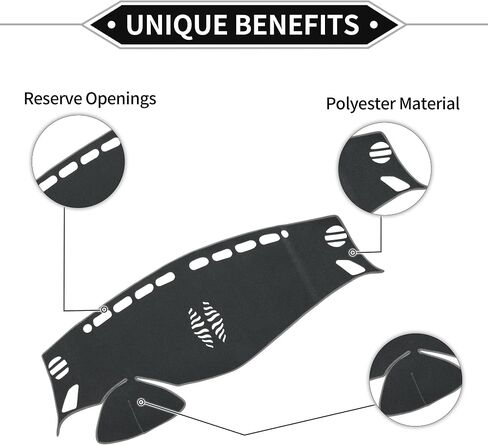 Dash Cover Compatible for Nissan Murano 2015-2019, Non-Slip Polyester Silicone Gray Center Console Dashboard Cover Pad Carpet in Saudi Arabia