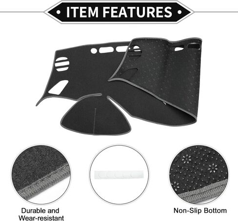 Dash Cover Compatible for Nissan Murano 2015-2019, Non-Slip Polyester Silicone Gray Center Console Dashboard Cover Pad Carpet in Saudi Arabia