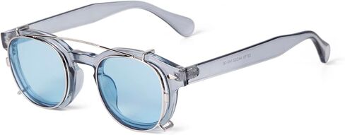 ADE WU Clip on over Glasses Sunglasses Vintage Small Round Clipon Glsses for Women Men Fashion Unisex Style 46mm in Kuwait