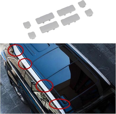 Roof Rack Rail End Luggage Cover Shell Cap Replacement Compatible for Toyota Highlander 2015 2016 2017 2018 2019 Car-Styling Exterior Parts Accessories in Saudi Arabia