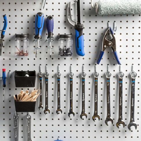 Baluue 20 قطعة من خطافات Pegboard المعدنية، وخطاف J من الفولاذ المقاوم للصدأ لتشكيلة Pegboard من خطافات Pegboard المعدنية، وخطاطيف Pegboard لتعليق تخزين المجوهرات وعرض المفاتيح in Kuwait