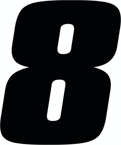 Dirt Digits DD53B-8 أسود 5.5 بوصة عالي اللمعان فينيل مقطوع بالقالب رقم 8، 3 عبوات in Kuwait