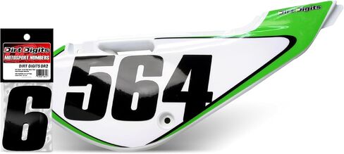 Dirt Digits DD53B-8 أسود 5.5 بوصة عالي اللمعان فينيل مقطوع بالقالب رقم 8، 3 عبوات in Kuwait