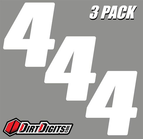 Dirt Digits DD53B-8 أسود 5.5 بوصة عالي اللمعان فينيل مقطوع بالقالب رقم 8، 3 عبوات in Kuwait
