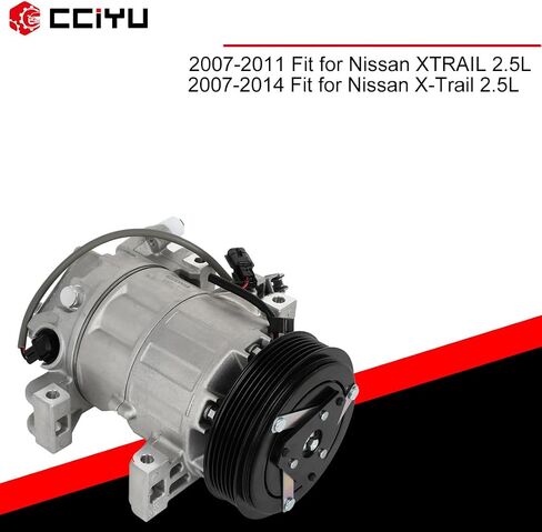 cciyu A/C Compressor with Clutch Compatible with Nissan XTRAIL 2.5L 2007-2011 Air Conditioning Compressor Fit for Nissan X-Trail 2.5L 2007-2014 AC Compressor in Saudi Arabia