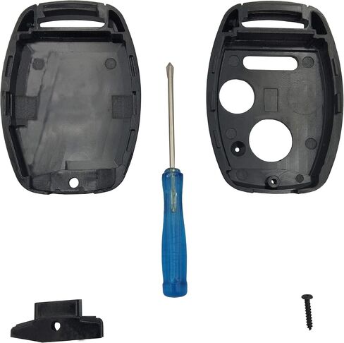 3+1 أزرار بديلة لغطاء مفتاح Fob Shell بدون مفتاح للدخول عن بعد لمفتاح Honda Key Fob مع مفك براغي مناسب لهوندا 2008-2012 Accord 2006-2013 Civic EX 2009-2015 Pilot (1 أزرق + 1 أسود) in Kuwait