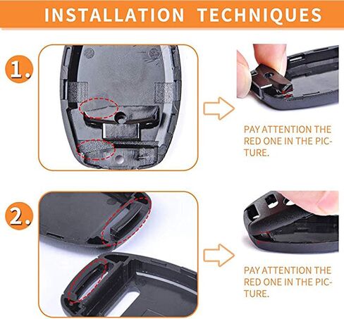 3+1 أزرار بديلة لغطاء مفتاح Fob Shell بدون مفتاح للدخول عن بعد لمفتاح Honda Key Fob مع مفك براغي مناسب لهوندا 2008-2012 Accord 2006-2013 Civic EX 2009-2015 Pilot (1 أزرق + 1 أسود) in Kuwait