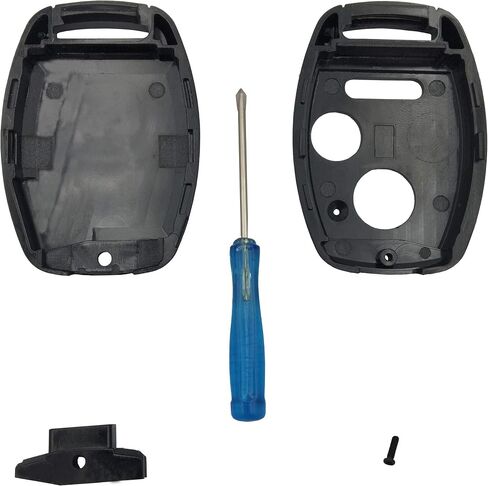3+1 أزرار بديلة لغطاء مفتاح Fob Shell بدون مفتاح للدخول عن بعد لمفتاح Honda Key Fob مع مفك براغي مناسب لهوندا 2008-2012 Accord 2006-2013 Civic EX 2009-2015 Pilot (1 أزرق + 1 أسود) in Kuwait