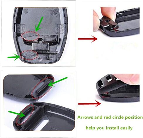 3+1 أزرار بديلة لغطاء مفتاح Fob Shell بدون مفتاح للدخول عن بعد لمفتاح Honda Key Fob مع مفك براغي مناسب لهوندا 2008-2012 Accord 2006-2013 Civic EX 2009-2015 Pilot (1 أزرق + 1 أسود) in Kuwait