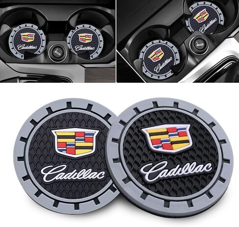 Car Cup Holder Coaster for Cadillac Escalade CT4 CT5 CT6 ATS CTS SRX XT5 Recessed Silicone Cupholder Coaster Interior Accessories 2.75in 2Pack in Saudi Arabia