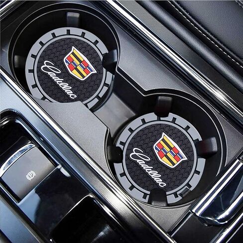 Car Cup Holder Coaster for Cadillac Escalade CT4 CT5 CT6 ATS CTS SRX XT5 Recessed Silicone Cupholder Coaster Interior Accessories 2.75in 2Pack in Saudi Arabia