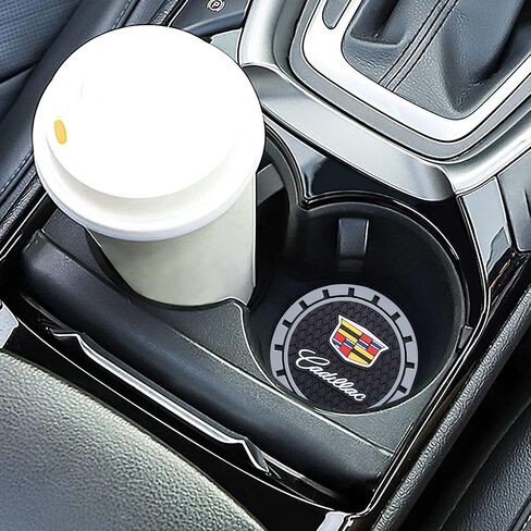 Car Cup Holder Coaster for Cadillac Escalade CT4 CT5 CT6 ATS CTS SRX XT5 Recessed Silicone Cupholder Coaster Interior Accessories 2.75in 2Pack in Saudi Arabia