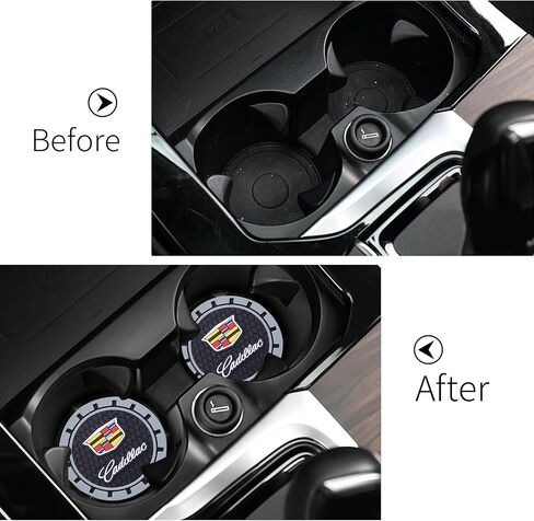 Car Cup Holder Coaster for Cadillac Escalade CT4 CT5 CT6 ATS CTS SRX XT5 Recessed Silicone Cupholder Coaster Interior Accessories 2.75in 2Pack in Saudi Arabia