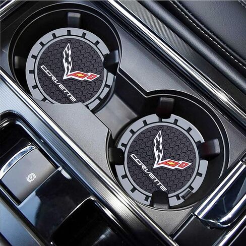 Car Cup Holder Coaster for Cadillac Escalade CT4 CT5 CT6 ATS CTS SRX XT5 Recessed Silicone Cupholder Coaster Interior Accessories 2.75in 2Pack in Saudi Arabia