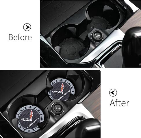 Car Cup Holder Coaster for Cadillac Escalade CT4 CT5 CT6 ATS CTS SRX XT5 Recessed Silicone Cupholder Coaster Interior Accessories 2.75in 2Pack in Saudi Arabia