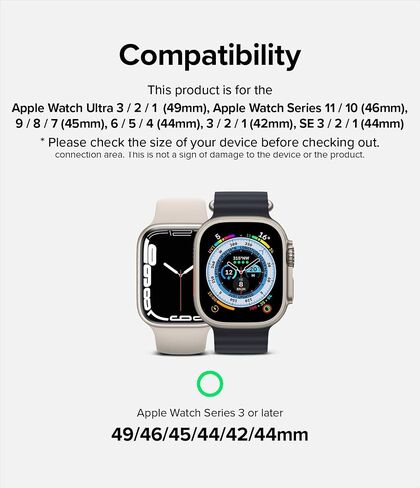 حلقة هوائية رياضية من Ringke متوافقة مع سوار ساعة Apple 44 مم، 45 مم، 49 مم، 42 مم، نايلون منسوج خفيف الوزن وجيد التهوية للرجال والنساء، مصمم لساعة Apple Ultra Band، السلسلة 8، 7 in Saudi Arabia