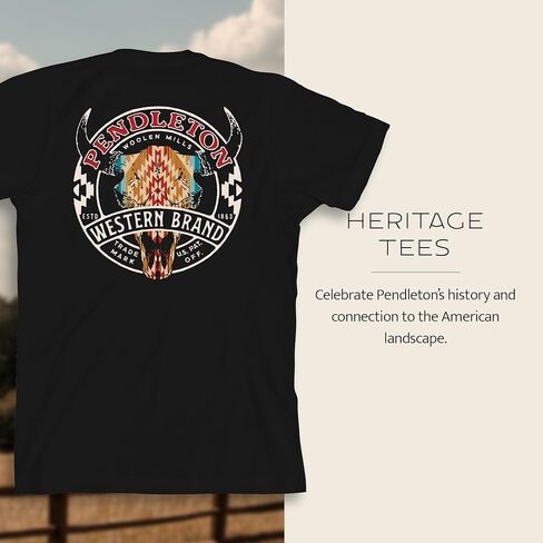 تي شيرت Pendleton للرجال بشعار Vintage ورسومات التراث in Kuwait