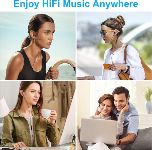 USB C Headphones for iPhone 16/16 Pro/16 Pro Max/16 Plus/15 Pro/15 Pro Max/15 Plus/15,iPad Pro,Type C Wired Earbuds Microphone Earphones Compatible for Samsung Galaxy S24 Ultra,Pixel 9 8 7 6 ، واحد زائد 9 in Kuwait