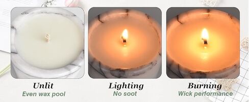 Scented Luxury Candle in Handmade Marble Container |1 Set | Soy Wax | Non-Toxic | Reusable Stone Jar | Story of Stone | Distinctive Gift. Natural Spring Aromatherapy for Women & Men in Saudi Arabia