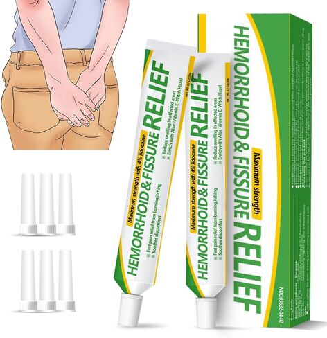 Hemorrhoid and Fissure Cream,Hemorrhoidal Ointment for Fast Acting Itch, Swelling, and Maximum Strength Pain Relief（1 Pack in Kuwait
