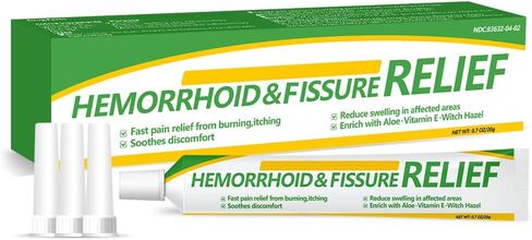 Hemorrhoid and Fissure Cream,Hemorrhoidal Ointment for Fast Acting Itch, Swelling, and Maximum Strength Pain Relief（1 Pack in Kuwait