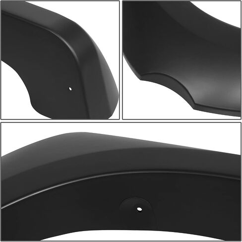 DNA MOTORING Pocket-Riveted Design Wheel Fender Flares Compatible with 09-10 Dodge Ram 1500 11-18 Ram 1500 Fleetside Bed, Black, WF-81009-MBK in Saudi Arabia