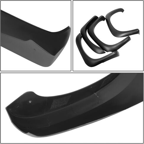 DNA MOTORING Pocket-Riveted Design Wheel Fender Flares Compatible with 09-10 Dodge Ram 1500 11-18 Ram 1500 Fleetside Bed, Black, WF-81009-MBK in Saudi Arabia