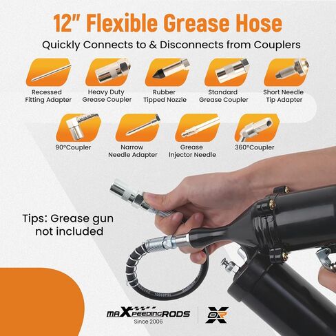 maXpeedingrods Pneumatic Grease Gun, 6000PSI Air Operated Grease Gun, Automatic Continuous Cycle Heavy Duty Air Compressor Grease Gun with 14 oz Load in Saudi Arabia