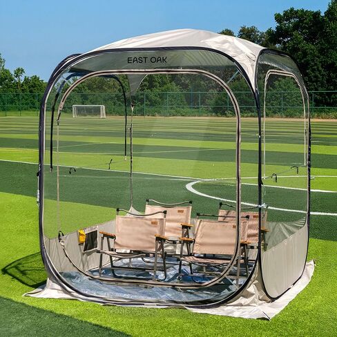 East Oak TPU Clear Sport Tent - 50L*50W*68.9H في الهواء الطلق طويل القامة منبثقة خيمة فقاعة مع أشعة الشمس حماية Sunshade و Waterproof For 1-2 ، قرون مستقرة للعوامل الجوية المستقرة للأحداث الرياضية ، صيد الأسماك in Kuwait