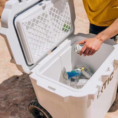 RTIC 45 QT Wheeled Ultra-Tough Cooler Hard Insulated Portable Ice Chest Box for Beach, Drink, Beverage, Camping, Picnic, Fishing, Boat, Barbecue, Rotomolded Construction in Saudi Arabia