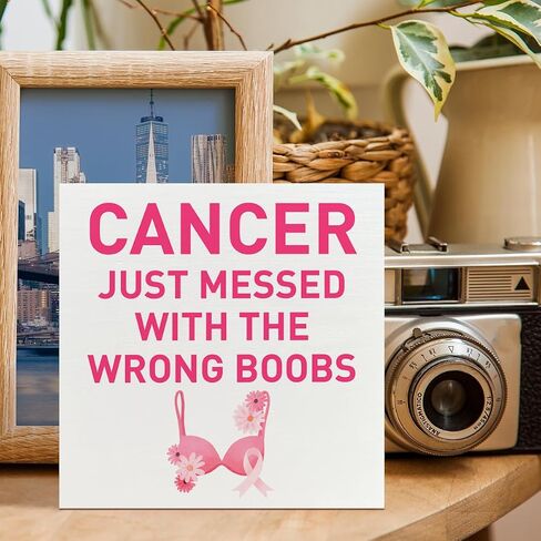 Breast Cancer Awareness Gifts for Women, Breast Cancer Warrior Support Gifts, Breast Cancer Survivor Fighter Gifts for Woman Mom Daughter, The Comeback Is Always Stronger, Wooden Box Sign in Saudi Arabia