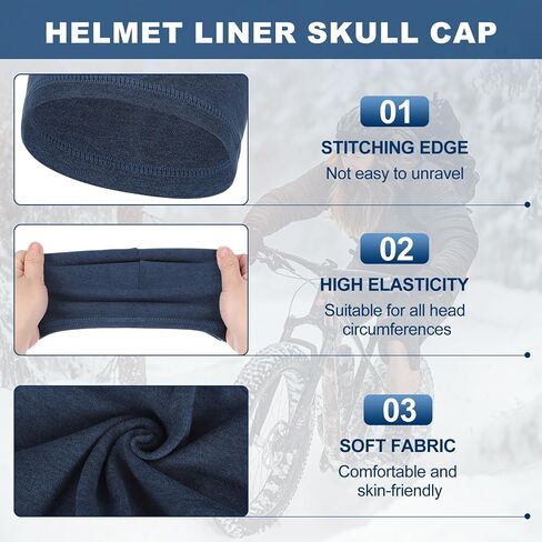 PATIKIL Helmet Liner Skull Cap for Men, Sweat Wicking Hats Stretchy Thermal Under Helmets Caps in Saudi Arabia