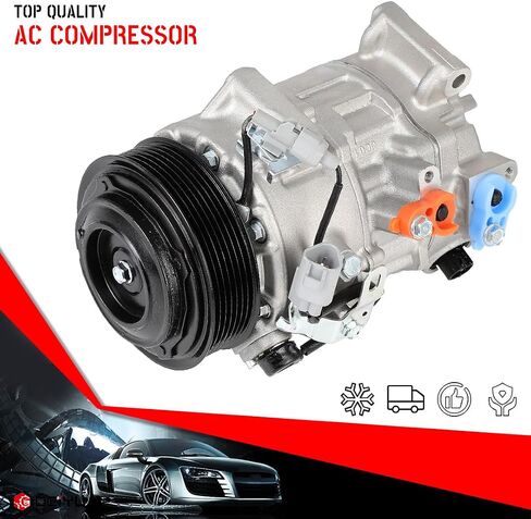 Cciyu ضاغط مكيف الهواء للسيارة 2014-2016 لسيارة تويوتا هايلاندر 3.5L، ضاغط تكييف الهواء مع قابض 7 أخاديد 8832048320 in Saudi Arabia