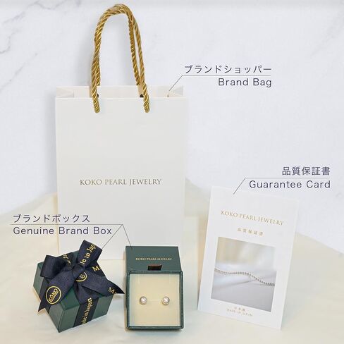 [KOKO PEARL JEWELRY] Japanese-Made White Akoya Pearl Stud Earrings for Women Real Cultured Pearls with 18K Solid Gold Hypoallergenic Jewelry Gifts Presents supe18k in Saudi Arabia