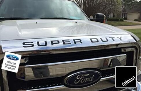 ملصق مائي Mods 2008-2016 غطاء محرك السيارة/أحرف مصبغة إدراج تطعيمات ملصقات لسيارات Ford Super Duty F250 F350 F450 (2008-2016) (ملصق رفيع) - CB (أسود لامع) in Kuwait