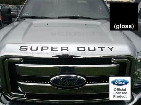 ملصق مائي Mods 2008-2016 غطاء محرك السيارة/أحرف مصبغة إدراج تطعيمات ملصقات لسيارات Ford Super Duty F250 F350 F450 (2008-2016) (ملصق رفيع) - CB (أسود لامع) in Kuwait