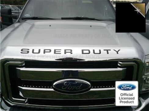 ملصق مائي Mods 2008-2016 غطاء محرك السيارة/أحرف مصبغة إدراج تطعيمات ملصقات لسيارات Ford Super Duty F250 F350 F450 (2008-2016) (ملصق رفيع) - CB (أسود لامع) in Kuwait