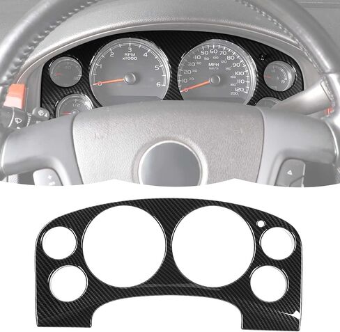 RT-TCZ Dashboard Panel Cover Trim Decoration Interior Accessories for Chevy Avalanche/Suburban/Tahoe/Silverado 2007-2013,for GMC Yukon/Sierra 2007-2013 (Black Carbon Fiber) in Saudi Arabia
