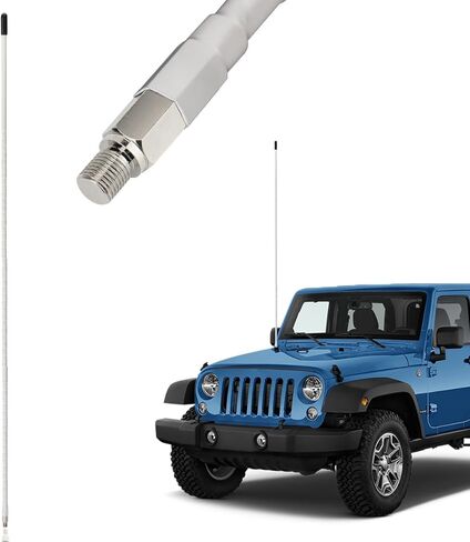 CB Radio Antenna 27MHz Whip Fiberglass CB Antenna Kit 1000 Watt High Gain Long Range White 2’ Foot Car Mobile Radio Handheld CB Radio in Kuwait