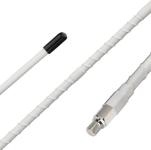 CB Radio Antenna 27MHz Whip Fiberglass CB Antenna Kit 1000 Watt High Gain Long Range White 2’ Foot Car Mobile Radio Handheld CB Radio in Kuwait