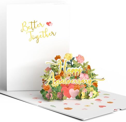 Lovepop Happy Anniversary Cake Paperpop® Card – Anniversary Card – Handcrafted 3D Pop-Up Greeting Card 5 x 6.5 in Saudi Arabia