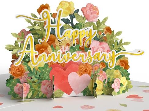 Lovepop Happy Anniversary Cake Paperpop® Card – Anniversary Card – Handcrafted 3D Pop-Up Greeting Card 5 x 6.5 in Saudi Arabia