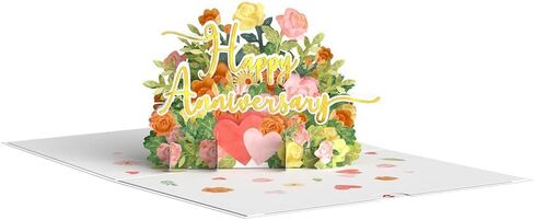 Lovepop Happy Anniversary Cake Paperpop® Card – Anniversary Card – Handcrafted 3D Pop-Up Greeting Card 5 x 6.5 in Saudi Arabia