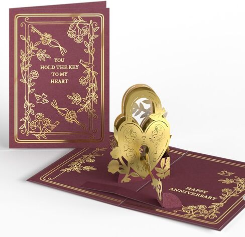Lovepop Happy Anniversary Cake Paperpop® Card – Anniversary Card – Handcrafted 3D Pop-Up Greeting Card 5 x 6.5 in Saudi Arabia