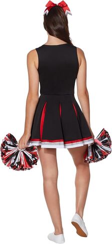 Spirit Halloween Adult Black and Red Cheerleader Uniform Costume | Cheerleader Outfit in Saudi Arabia