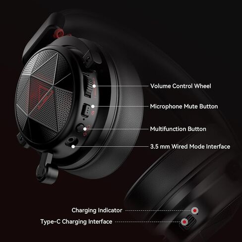 EKSA E900 Headset with Microphone for PC, PS4,PS5, Xbox - Detachable Noise Canceling Mic, 3D Surround Sound, Wired Headphone for Gaming, Computer, Laptop, 3.5MM Jack in Kuwait