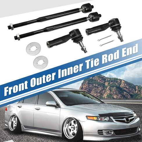 X AUTOHAUX 4pcs Front Inner Outer Tie Rod End Links Suspension Steering Tie Rod Kit ES800030 EV80445 for Chevrolet Cobalt HHR for Pontiac G5 Pursuit for Saturn Ion in Saudi Arabia