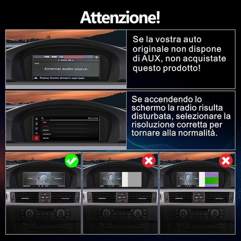 استريو السيارة لـ BMW E60 E90 E92 Radio مع Carplay Android Auto Upgrade CIC Idrive System 8.8inch لـ 3/5 Serie E61/E91/E93 (2008-2013) in Kuwait