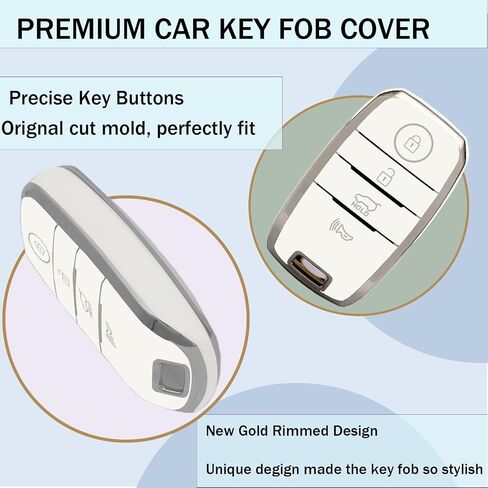 غطاء حافظة مفتاح Kia Key Fob، غطاء حافظة مفتاح TPU يناسب Kia Forte Optima Rio Rondo Sorento Sedona Soul Sportage Hyundai Accent Elantra ملحقات السيارة حامل مفتاح ذكي، أرجواني أسود in Kuwait