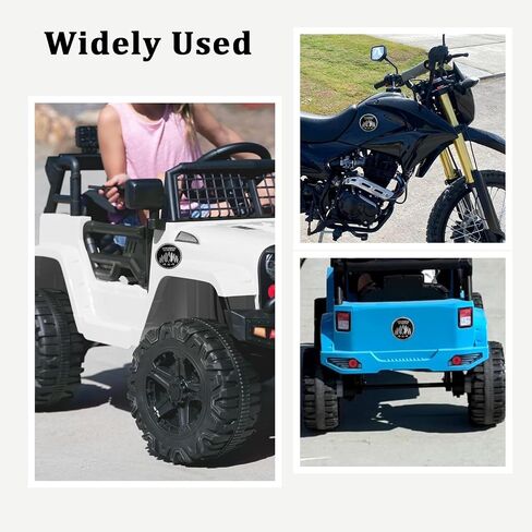 Dog Rated Car Emblem, 2 Pack 3D 4 x 4 Round Metal Car Badges Vehicle Decals Stickers Compatible with Jeep Wrangler Trucks & SUVs, Black Silver in Saudi Arabia